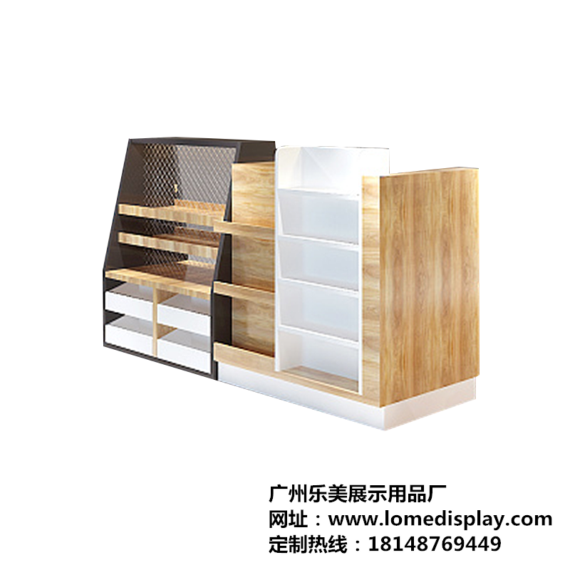 簡約實木木質烤漆置物架化妝品小背柜雙面可定制