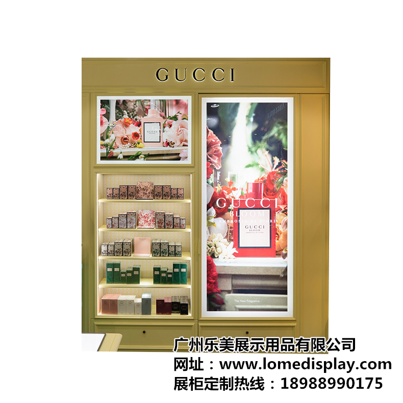 廠家定制商場彩妝化妝品展示柜包柱柜兩面雙面柜護膚品陳列擺放柜