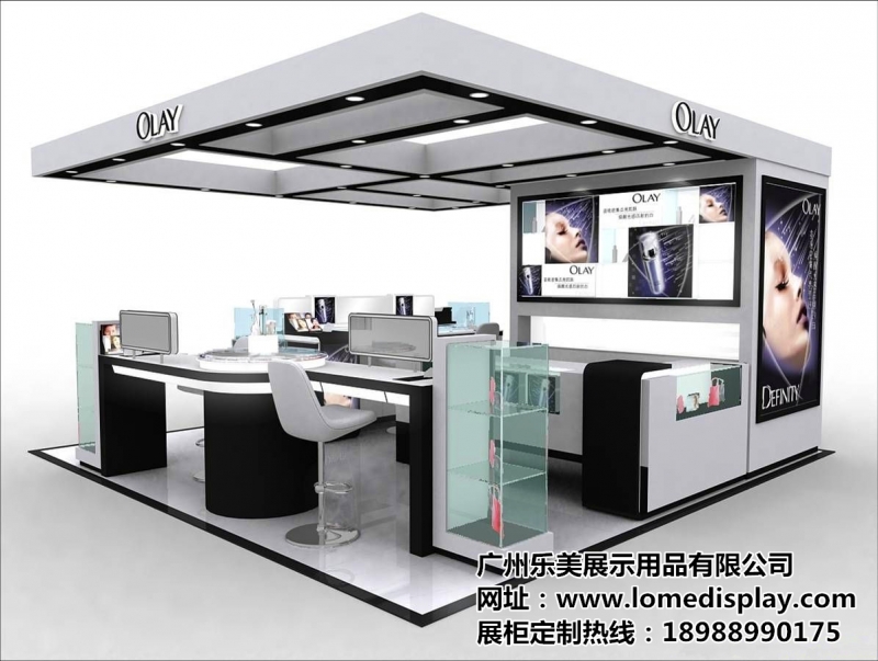 整店輸出品牌定制商場店鋪高端時尚化妝品護膚品彩妝展示柜
