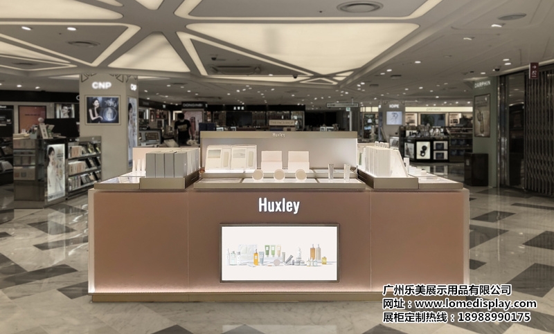 廠家專業定制韓式化妝品展示柜-面霜精華放置臺-顏色自選亞克力臺面展示柜