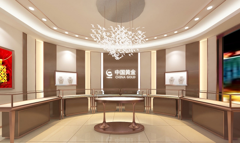 可定制珠寶展示柜(整店輸出鋼化玻璃展示柜)